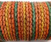 Round Braided Leather Cord SE/DM/06-Sun - 5mm