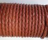Round Braided Leather Cord SE/B/08-Coral - 5mm