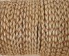 Round Braided Leather Cord SE/M/13-Metallic Sun-8mm