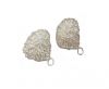 Silver plated Brush Beads - 8806