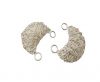 Silver plated Brush Beads - 8825