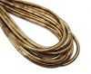 Round Stitched Nappa Leather Cord-4mm-antique gold1