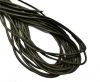 Round Stitched Leather Cord - 3mm - ARMY GREEN
