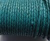 Round Braided Leather Cord SE/B/11-Bermuda Blue - 5mm