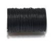 Round leather cord -0.5mm - Black