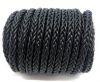 Square Braided Bolo Leather Cords-6mm-Black
