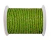 Round Braided Leather Cord SE/B/2009-Green Grass - 4mm