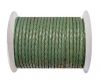Round Braided Leather Cord SE/B/2015-Forest Green-8mm