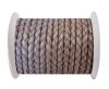 Round Braided Leather Cord SE/M/07-Metallic Lavender - 5mm
