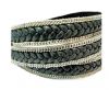 Braided Leather with silver chain-10mm-SE.FPB 34