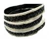 Braided Leather with silver chain-10mm-SE.FPB.Black