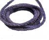  Suede Braided Leather Cords- Purple -5mm
