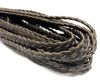 Braided Leather Flat - Single- 5mm - Brown