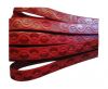 Design Embossed Leather Cord - 10mm - Chain style2-Red