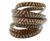 Design Embossed Leather Cord - 5mm - dark brown