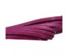 Design Embossed Leather Cord 5mm - Floral- fuschia