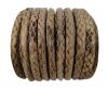 imitation nappa leather 4mm Snake-Style-Oblong-Brown