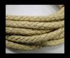 Fine Braided Nappa Leather Cords  - beige-cream-8mm