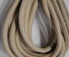 Round stitched nappa leather cord Beige -6mm
