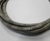 Round stitched nappa leather cord Snake-style-Version2-Grey-4mm