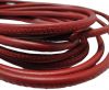 Round stitched nappa leather cord Red -4mm