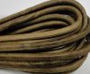 Round stitched nappa leather cord Light brown-6mm