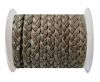 Choti-Flat 3-ply Braided Leather -5mm-SE FBCW 09 Brown white bas