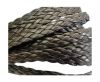 Flat Braided Nappa Leather Cords 8mm -COFFEE