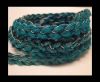 Braided Round Hair-on Leather-Blue-5mm