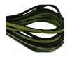 Flat Leather Cord With Steel Studs-5mm-Green