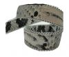 Flat Nappa Leather with Chains - 20mm - Python Grey