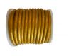Round Leather Cord - 6mm - Gold