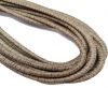 Round Stitched Nappa Leather Cord-4mm-graphite beige