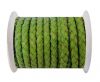 Round Braided Leather Cord SE/B/2009-Green Grass - 6mm