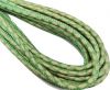 Round Stitched Nappa Leather Cord-4mm-green sand