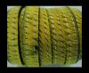Hair-On Leather with Stitch-Yellow-10mm