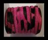 Hair-On Leather Flat-Fuchsia Zebra Print-20mm