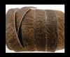 Hair-On Leather Flat-Dark Brown-20mm