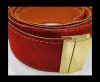 Hair-On Leather Belts-Red -40mm