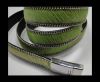 Hair-on leather with Chain - 14 mm - Light Green