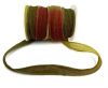 Hand dyed silk ribbons - Sun