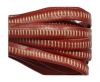 Italian Flat Leather- Horz Stitched - Red