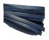 Italian Flat Leather-Center Stitched - Black edges - Blue