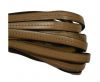 Italian Flat Leather-Center Stitched - Black edges - light Brown