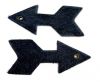 KC-Key Cord Arrow Shape 9cm Dark Blue Hair-On