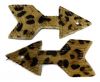 KC-Key Cord Arrow Shape 8cm leopard hair-on