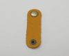LEATHER BUTTON CLIP - YELLOW