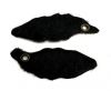 Mix Leather leaves packet -Black Hair-On 5cm