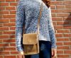 LeatherBag13 - Female Clutch - Taupe