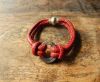 Leather Bracelets Supplies Bracelet03 - Red